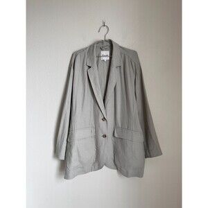 Madewell Breezewoven Larsen Blazer in Ashen Sage Size 2X